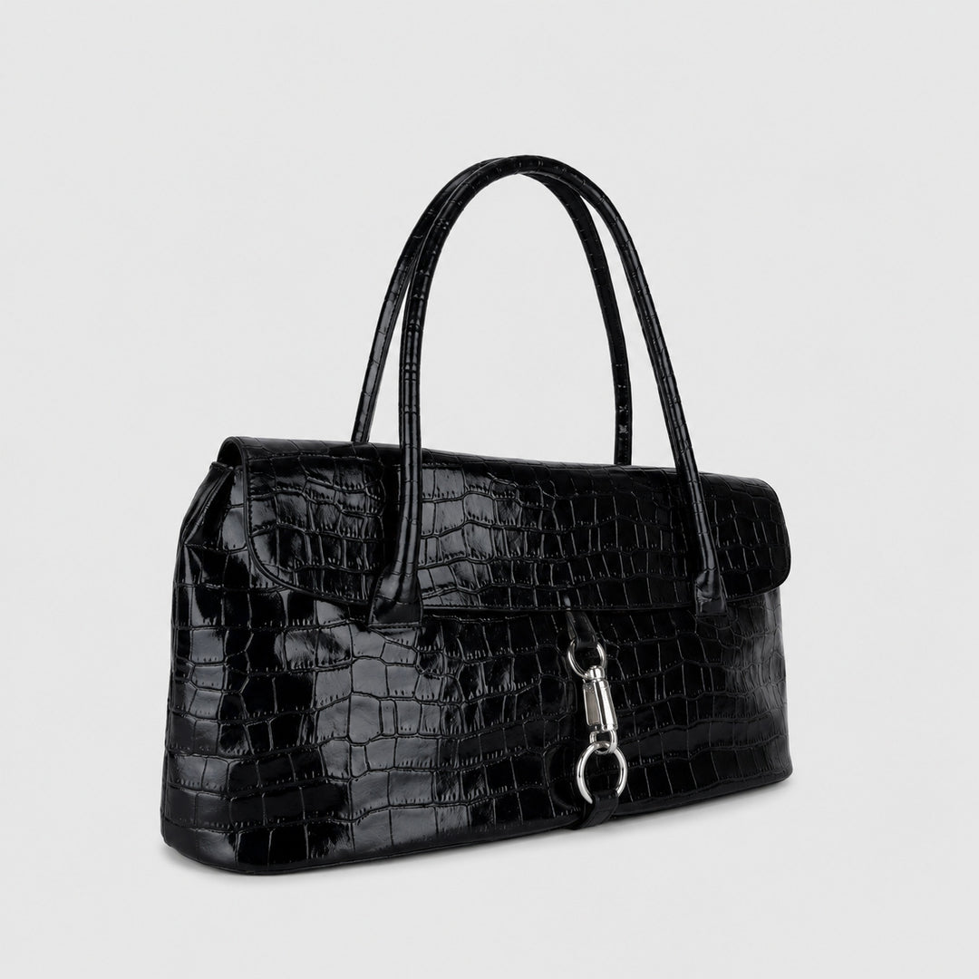Elegant Crocodile Pattern Handbag