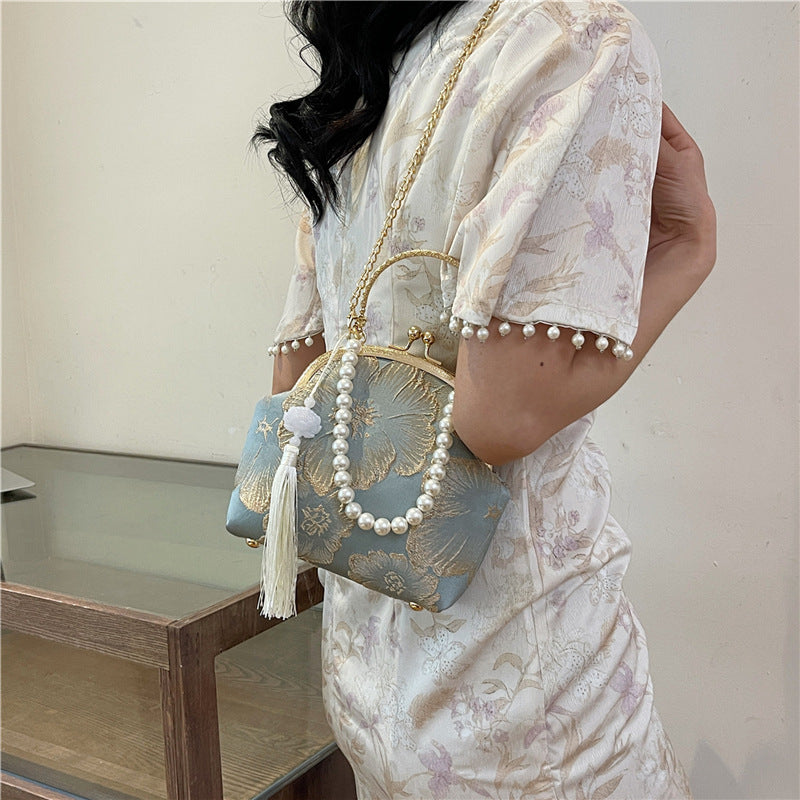 Vintage Floral Clutch Purse