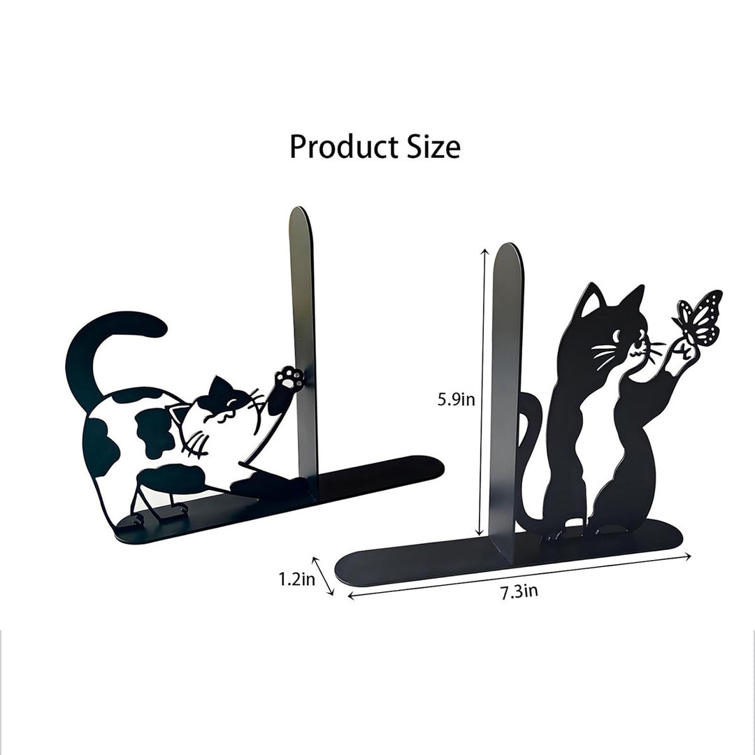 Decorative Cat-Shaped Bookends
