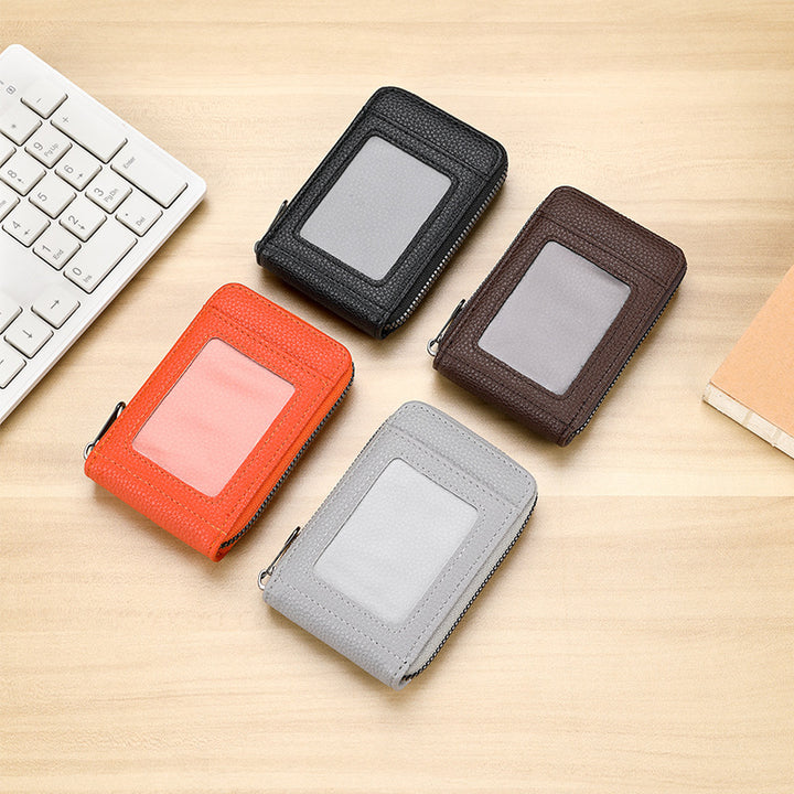 Premium Leather Zippered Cardholder