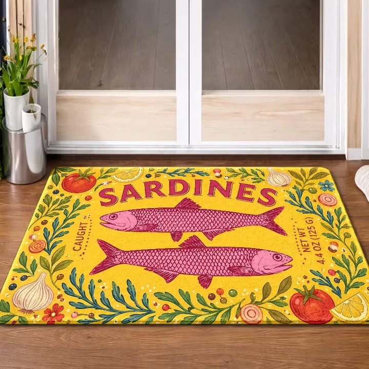 Artistic Fish-Themed Entrance Mat