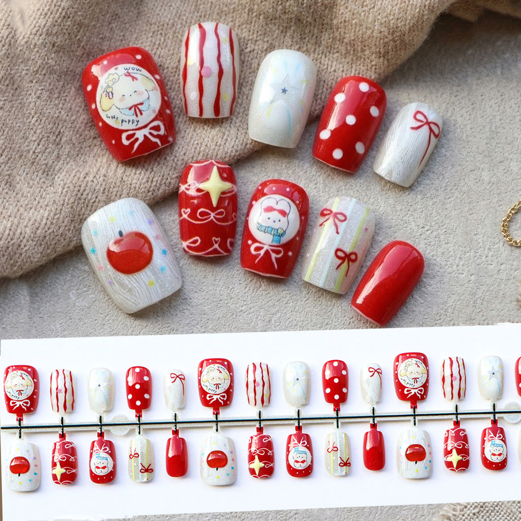 Holiday-Themed Press-On Nail Art Set