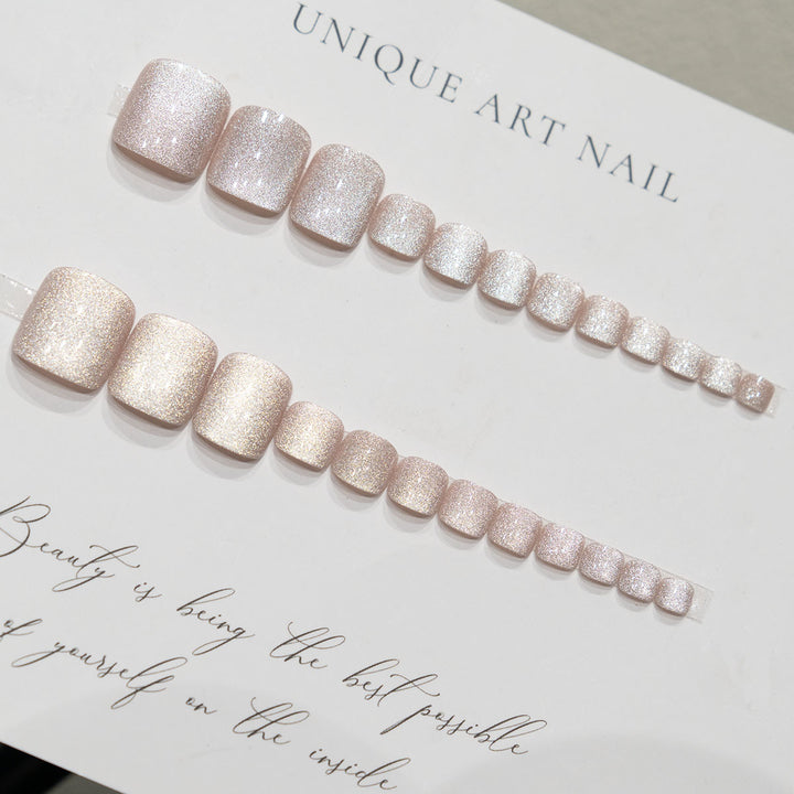 Sparkling Glittered Pedicure Set