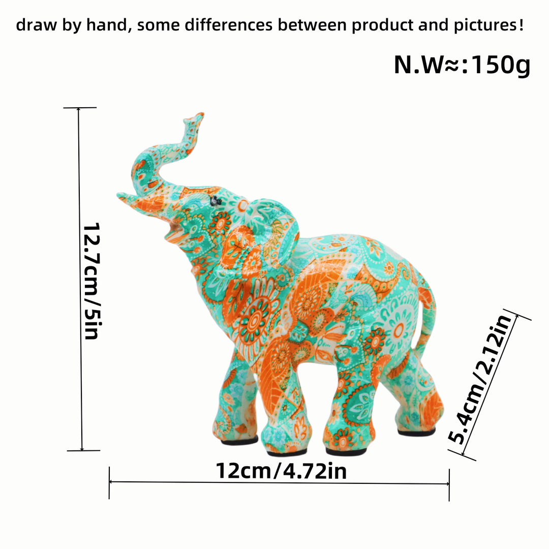 Colorful Elephants Figurine Kalsten