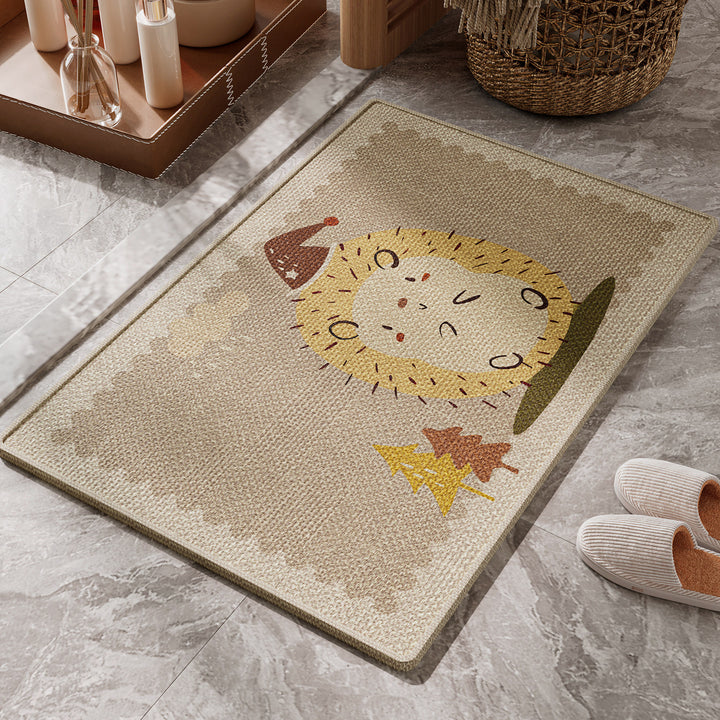 Cute Bear-Themed Bath Mat for Bathroom Floor
