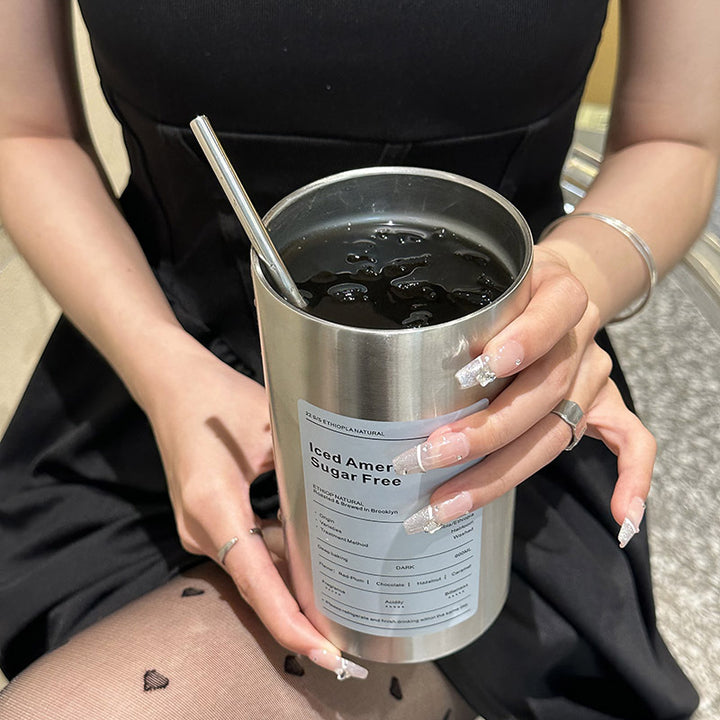 Women’s insulated mug with integrated straw and practical lid Kalsten