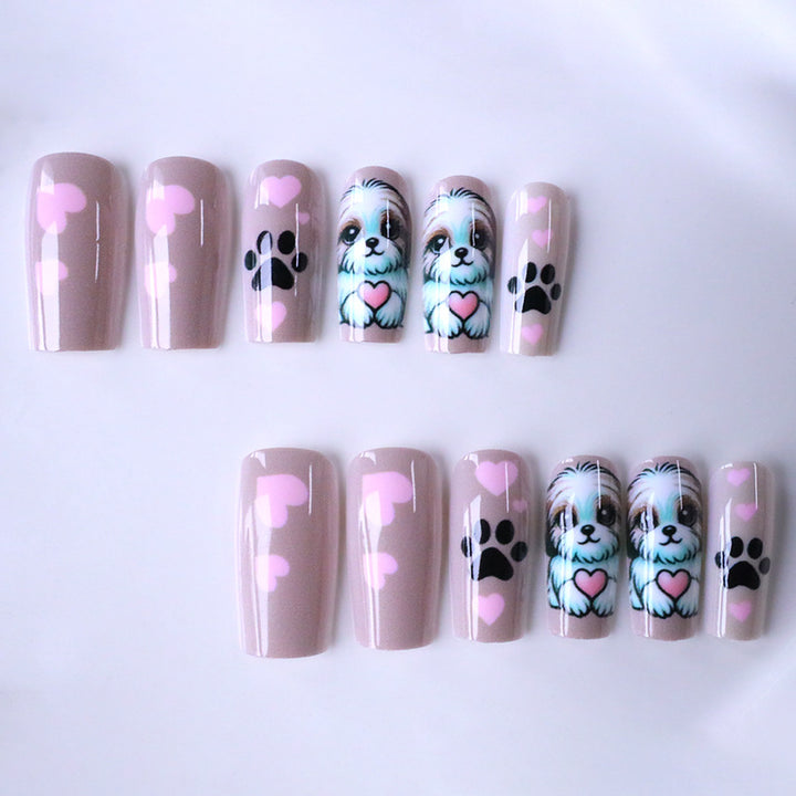 Decorative Dog-Themed Nail Art Enhancements Kalsten