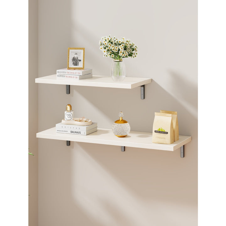 Long Narrow Floating Wall Shelf Kit with Concealed Heavy-Duty Brackets