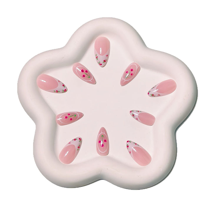 Floral Art Gel Nails