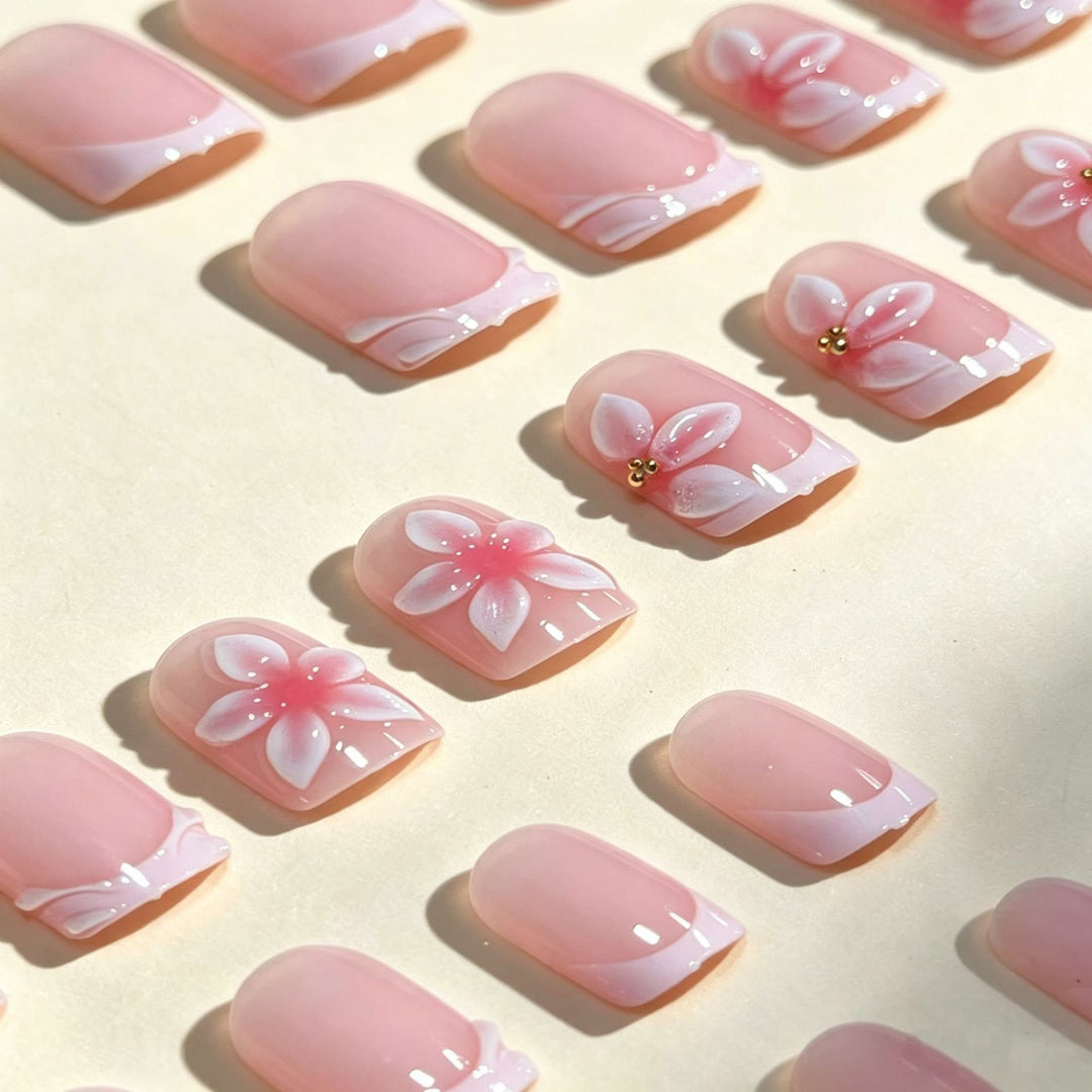 Floral Acrylic Nail Art Tips Kalsten