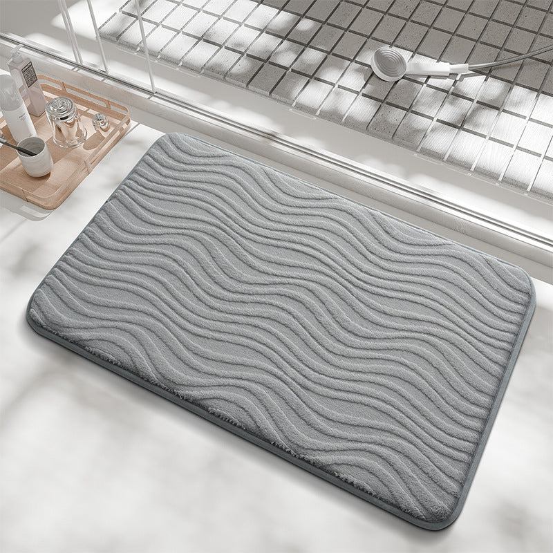 Abstract Wave Pattern Bathroom Mat Kalsten