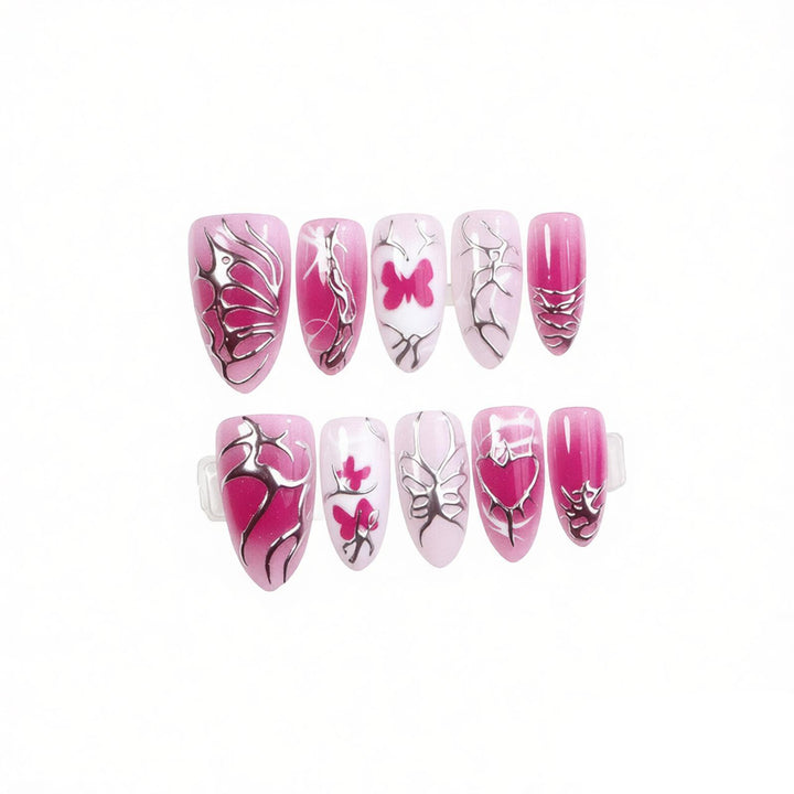 Artistic Butterfly Press-On Nail Set Kalsten