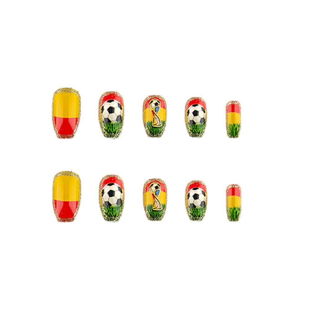Creative football nail design with sports motifs Kalsten