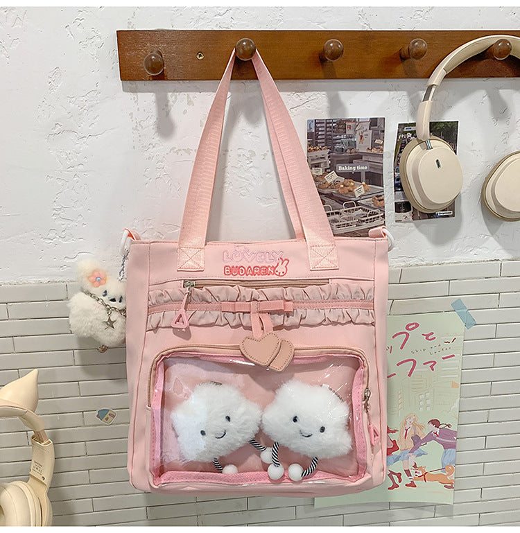 Transparent Front Pocket Casual Backpack Kalsten