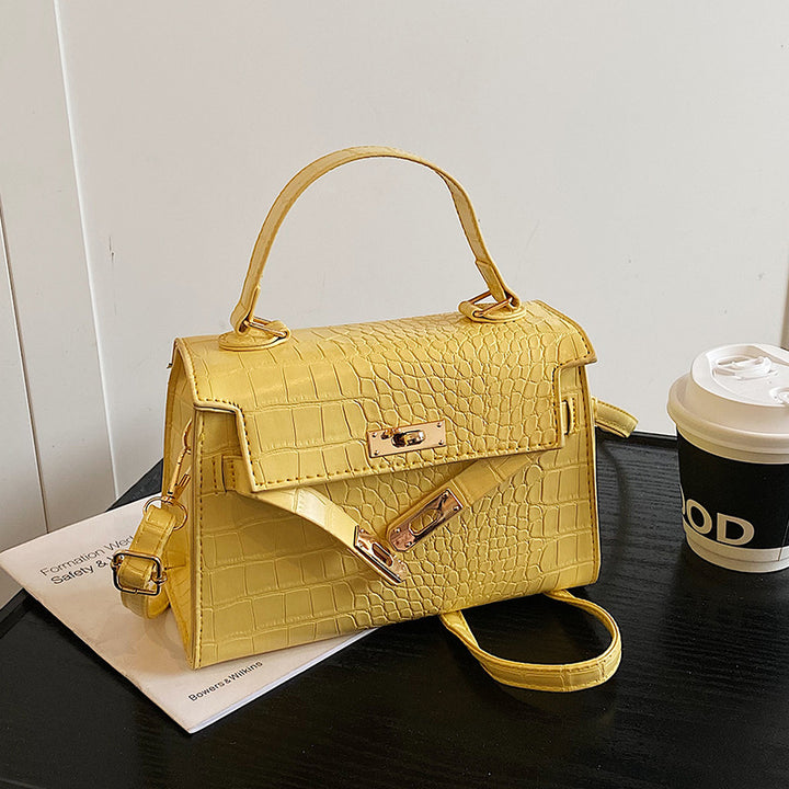 Luxurious Crocodile Embossed Handbag