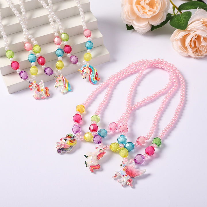 Playful jewelry set with unicorn pendant Kalsten
