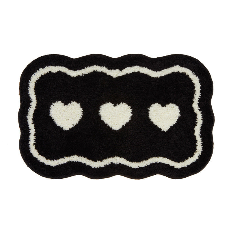 Heart-Shaped Decorative Bath Mat Kalsten