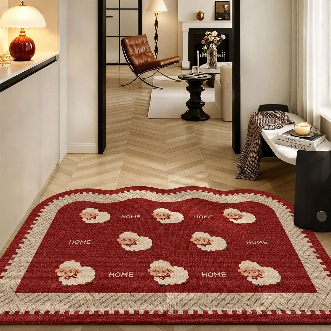 Playful Sheep-Themed Area Rug