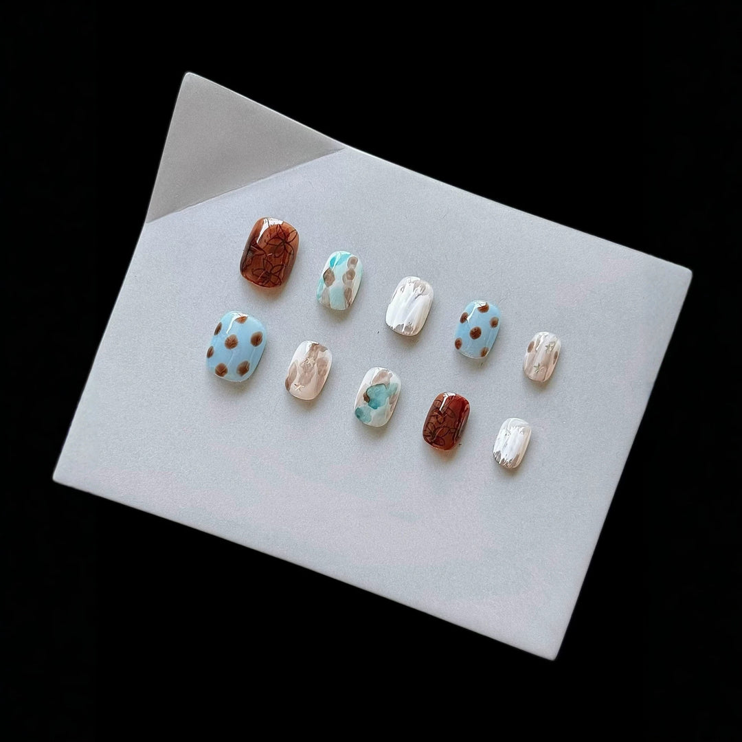 Abstract Artistic Press-On Nail Set