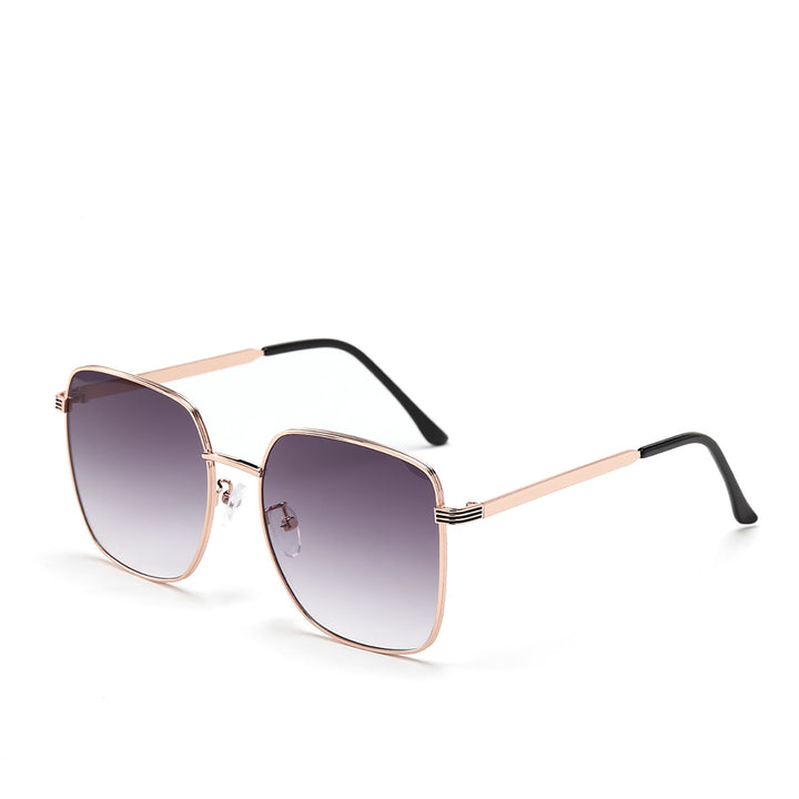 Women's square sunglasses with elegant metal frame and mirrored lenses Kalsten