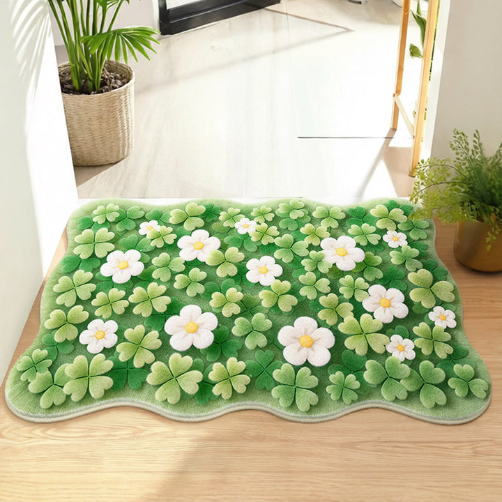 Floral-Themed Memory Foam Bath Mat Kalsten