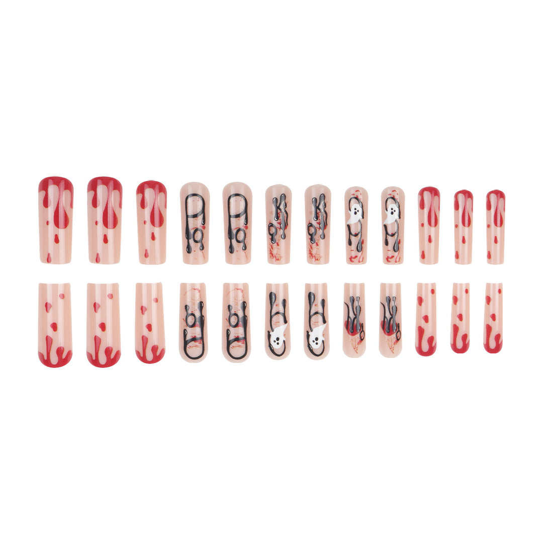 Artistic Halloween-Themed Press-On Nails Kalsten