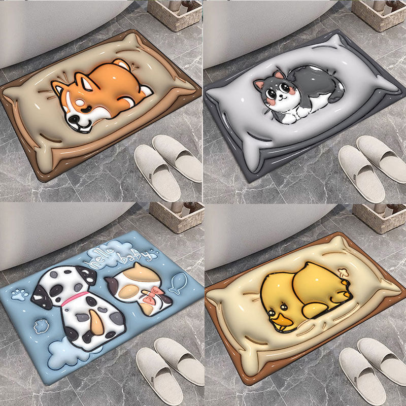 Cute Duck-Themed Plush Bath Mat Kalsten