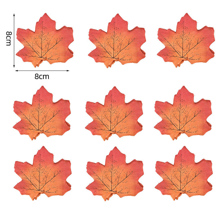 Artificial maple leaves table decoration made of flexible PU for autumn arrangements