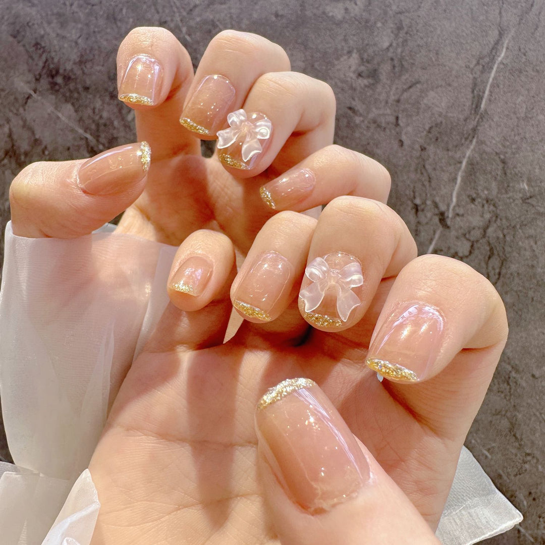Elegant Glittered Press-On Nail Set Kalsten