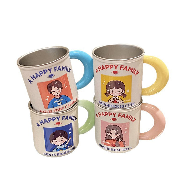 Ceramic mug with playful family motif Kalsten