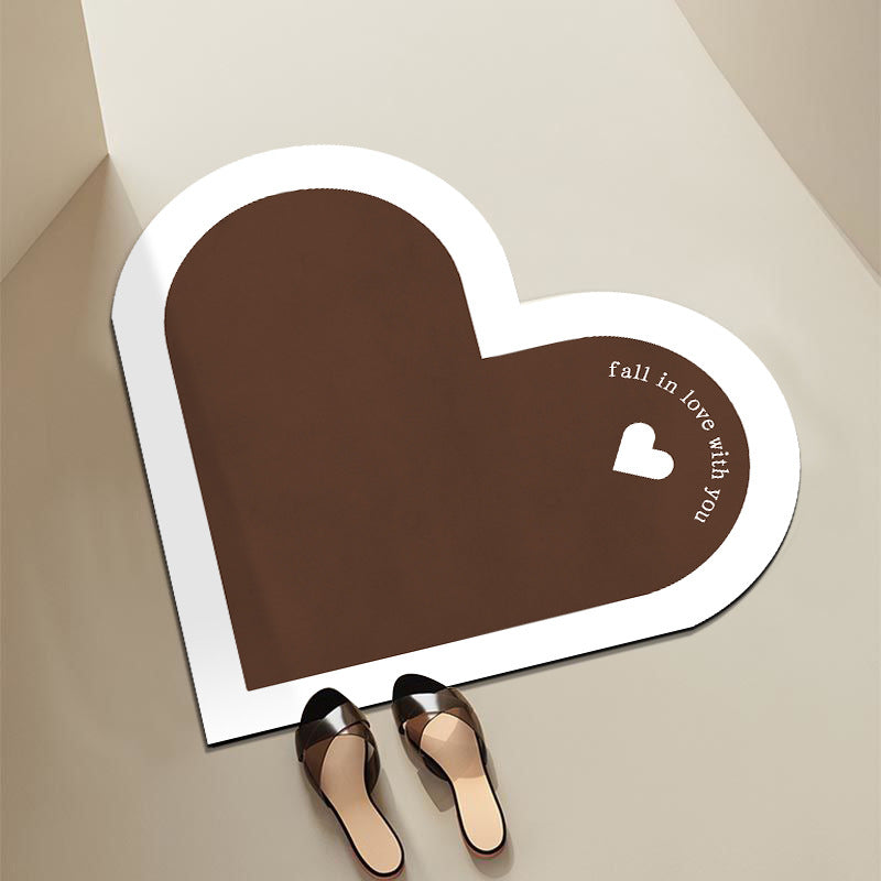 Heart-Shaped Bathroom Rug