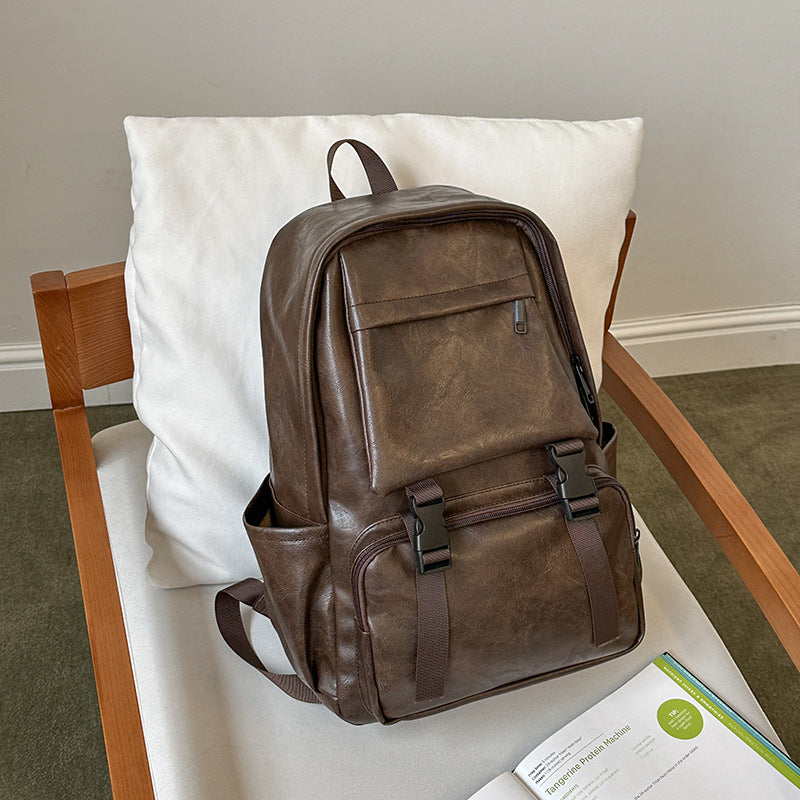 Vintage-Style Leather Backpack Kalsten
