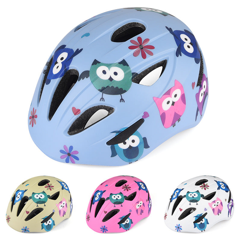 Children's Playful Owl Design Safety Helmet Kalsten