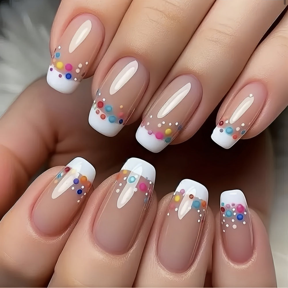 Creative artificial nails with colorful accents Kalsten