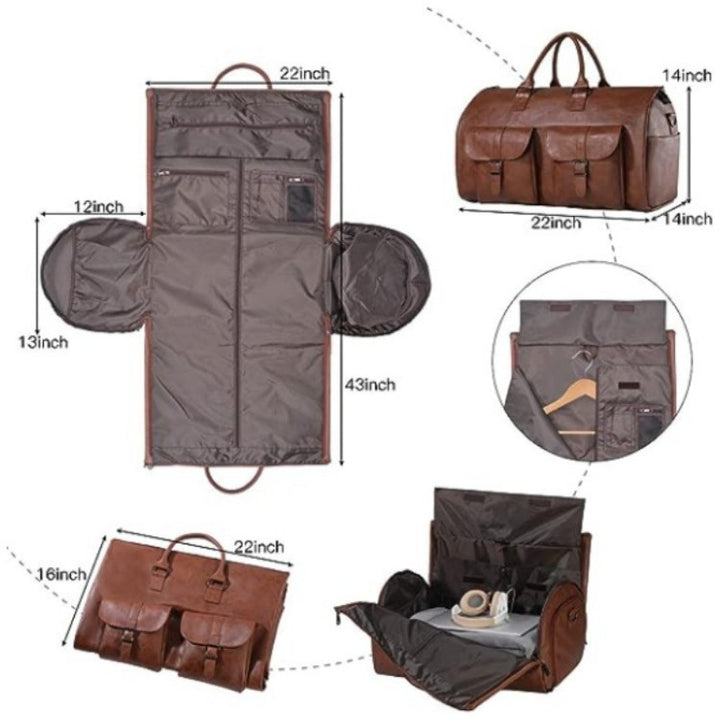 Elegant Travel Bag in Vintage Look with Multiple Pockets Kalsten