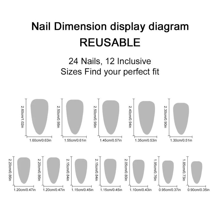 Acrylic nail set with elegant heart tips and creative accents Kalsten