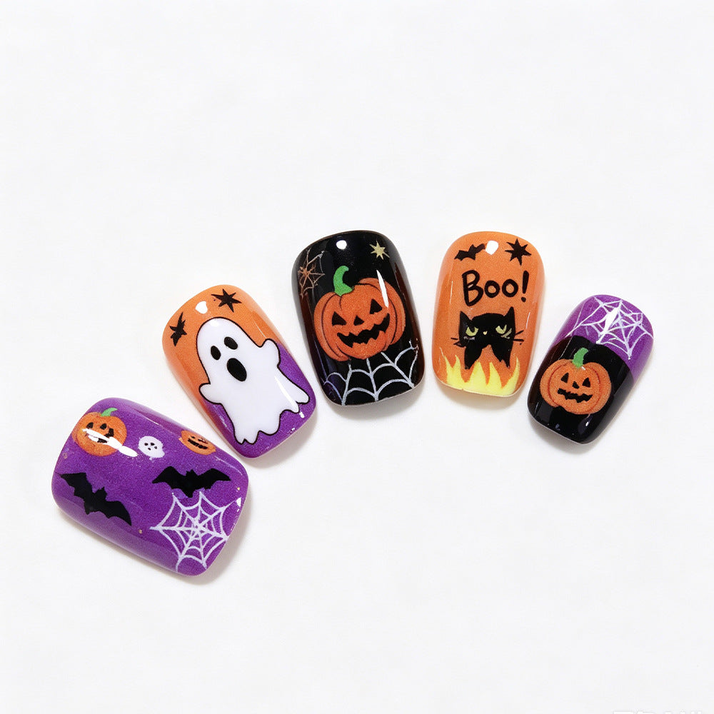 Halloween-Themed Decorative Press-On Nail Art Kalsten