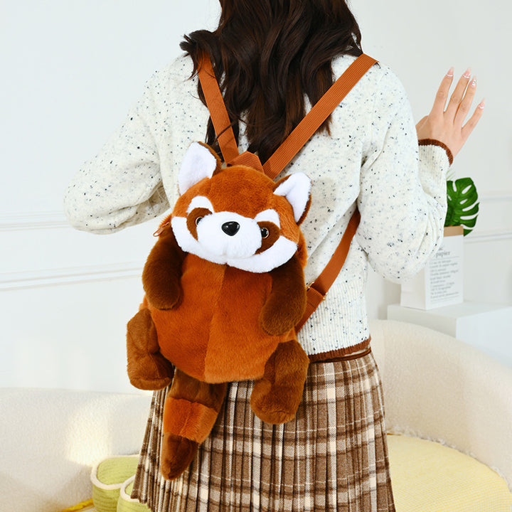 Plush Shoulder Bag with Cute Red Fox Design Kalsten