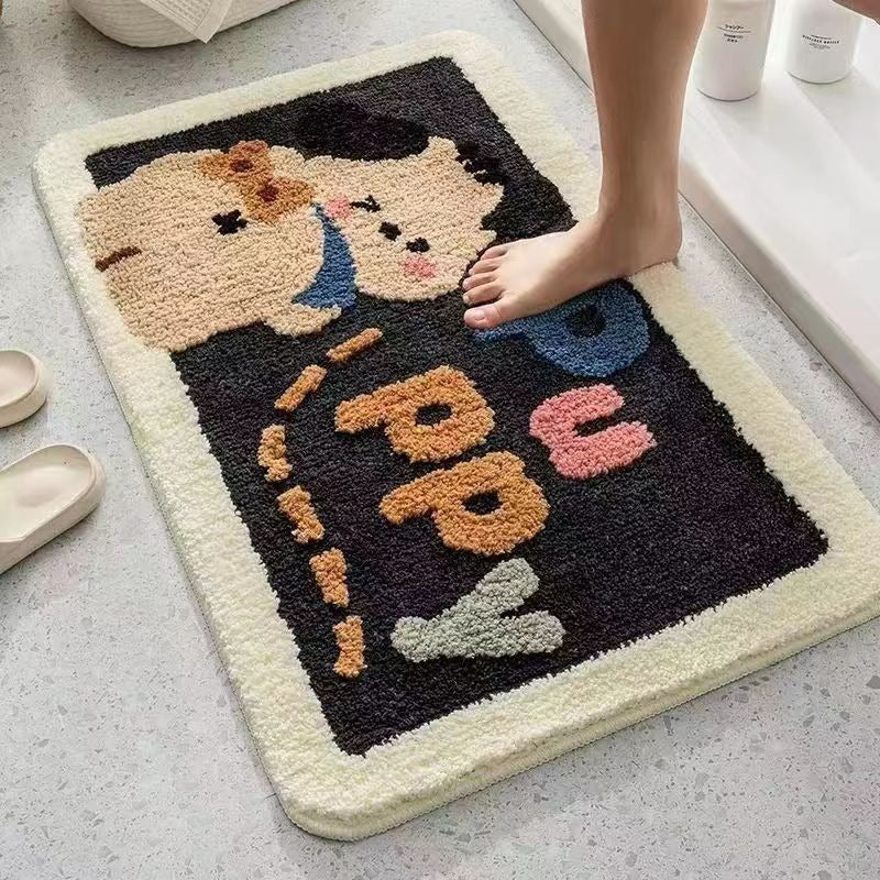 Cute Cat-Themed Bathroom Mat