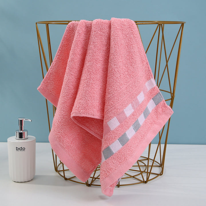 Luxury terry towel with modern check pattern Kalsten