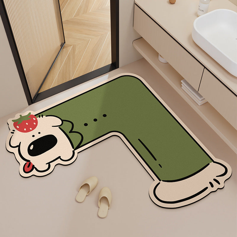 Fun Cartoon Dog Shaped Bath Mat