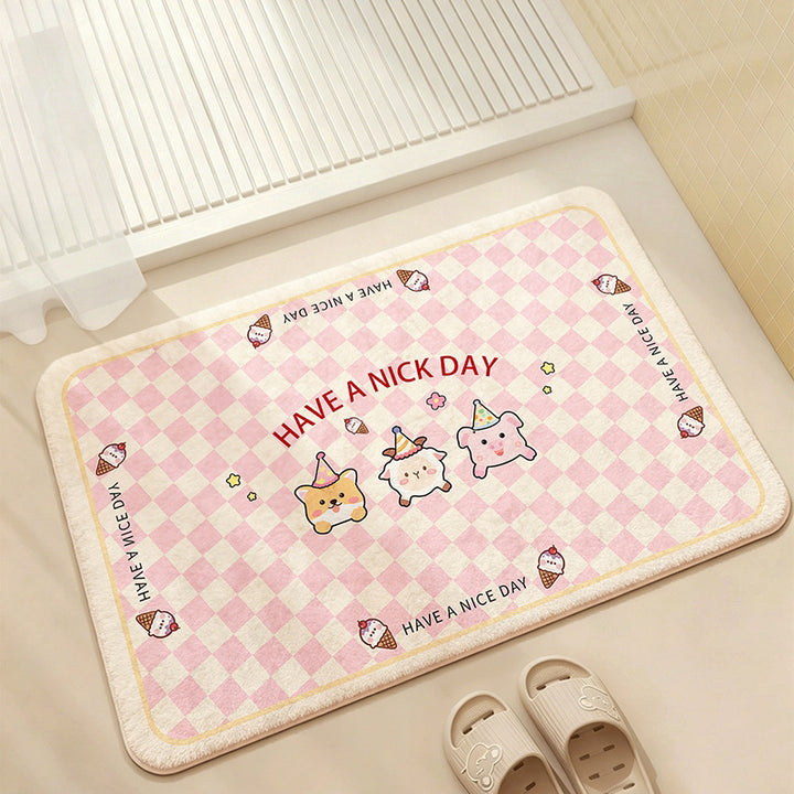 Playful Cartoon-Themed Bathroom Mat Kalsten