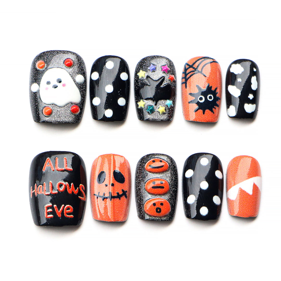 Themed Halloween Press-On Nail Art Set