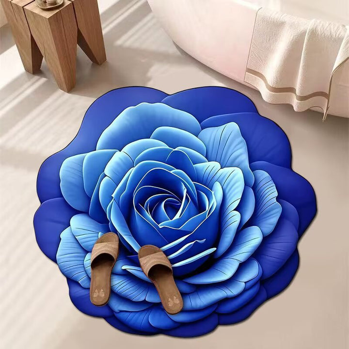 Artistic Floral Bath Mat