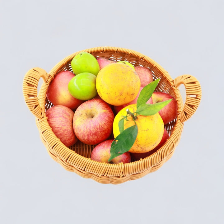 Women's storage basket with handle made of willow Kalsten
