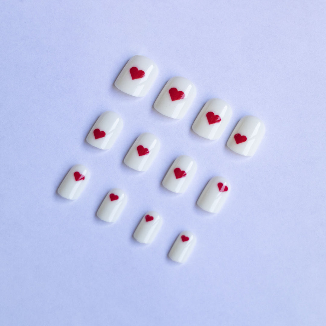 Heart Accented Nail Art