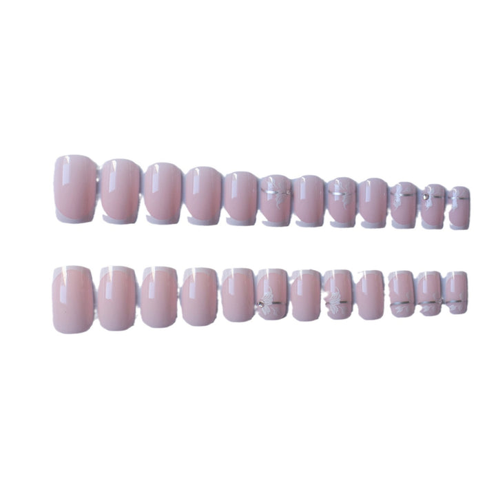 Elegant French Tip Floral Nail Art Kit