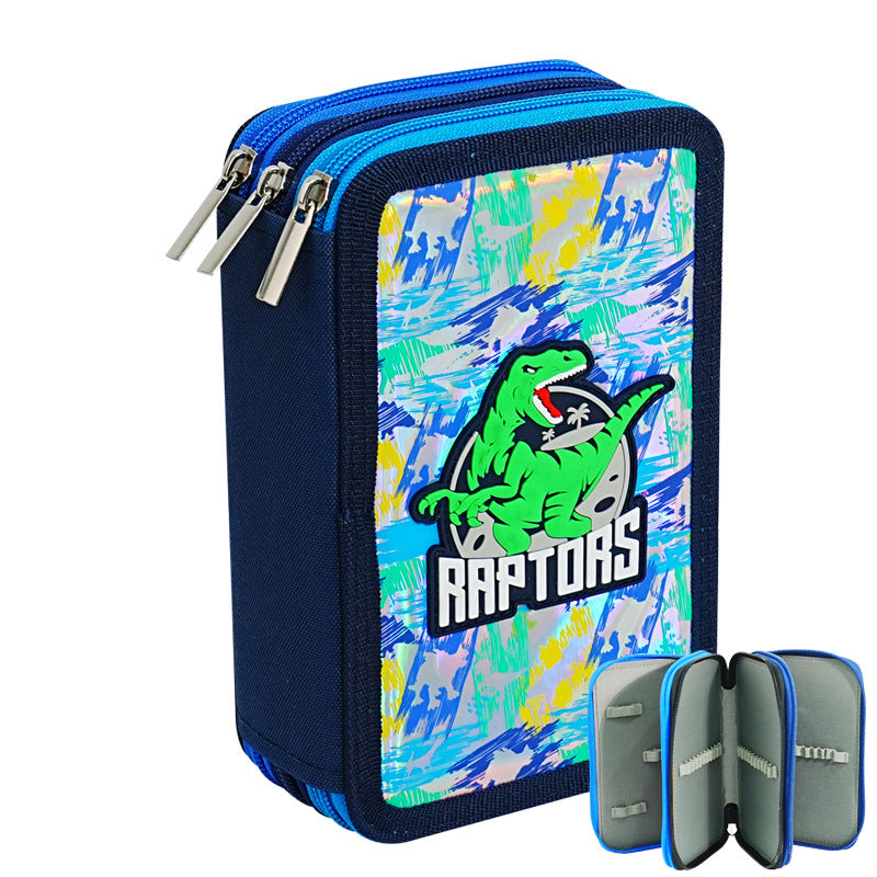 Football-Themed Multi-Zipper Pencil Case kalsten