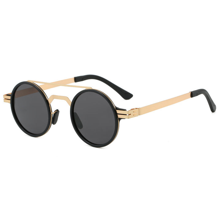 Ladies fashionable round sunglasses with minimalist design Kalsten