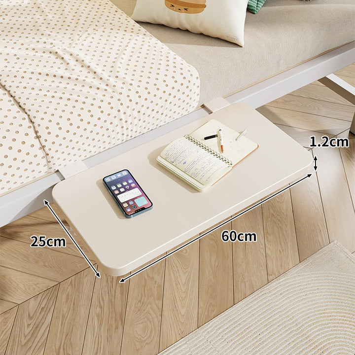 Clamp-On Floating Bedside Shelf with Bamboo Top and Slim Profile